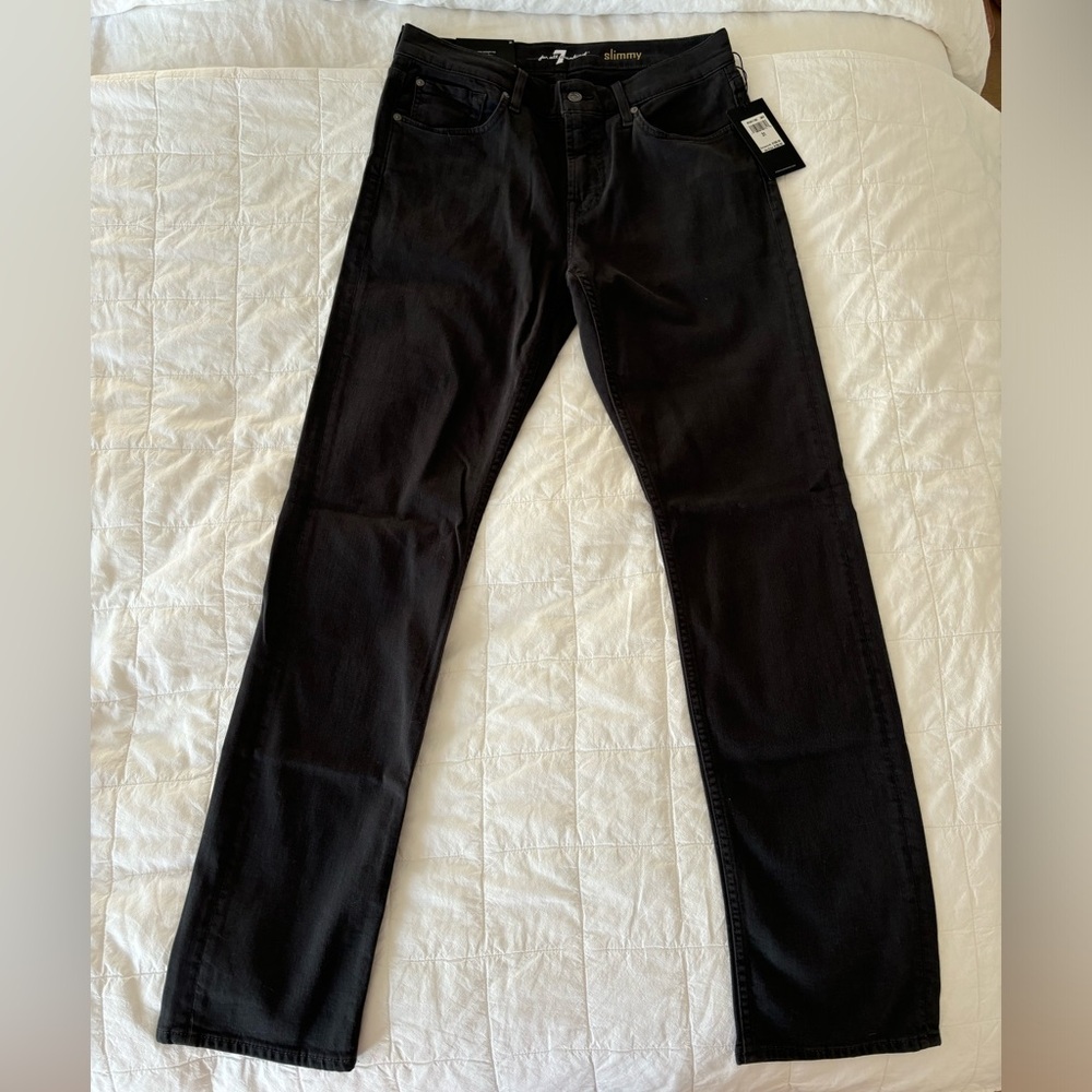 NWT 7 for all mankind, Men’s Slimmy jean, charcoal, 31 waist - Picture 3 of 12
